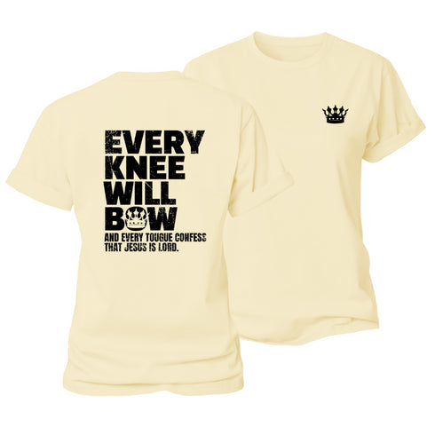 Women's Every Knee Will Bow Cotton T-Shirt